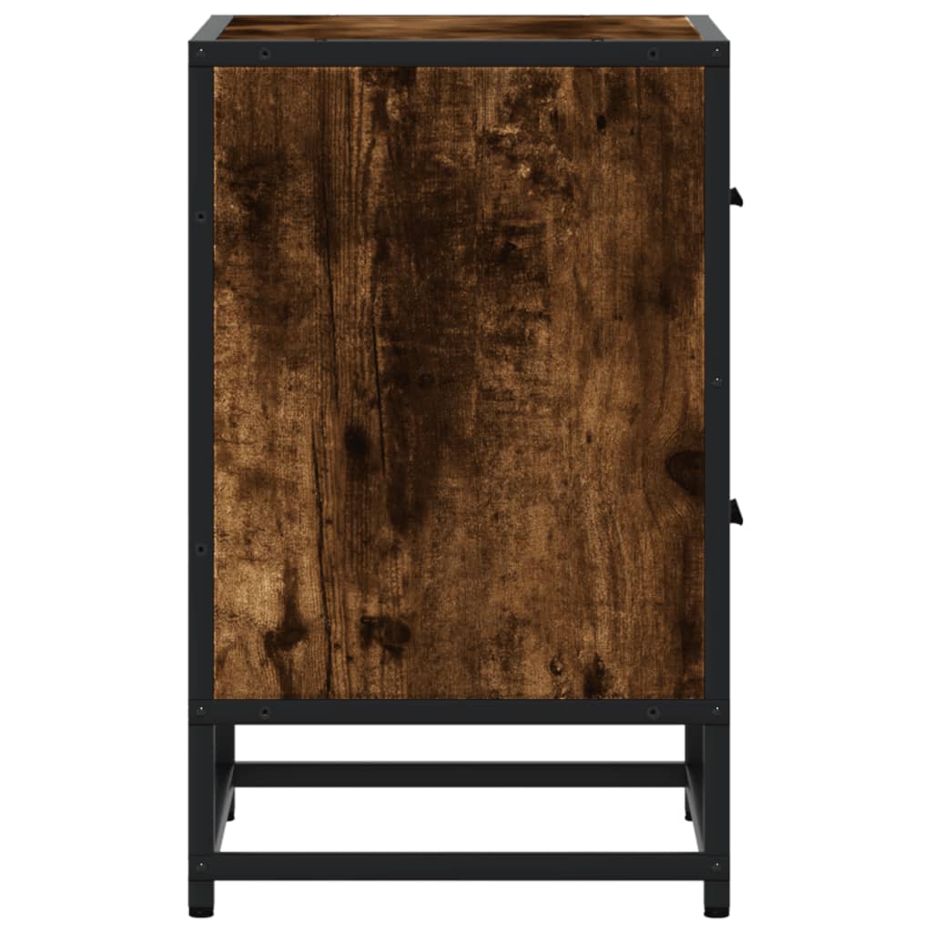 Mesa de cabeceira 40x31x50 cm deriv. madeira carvalho castanho