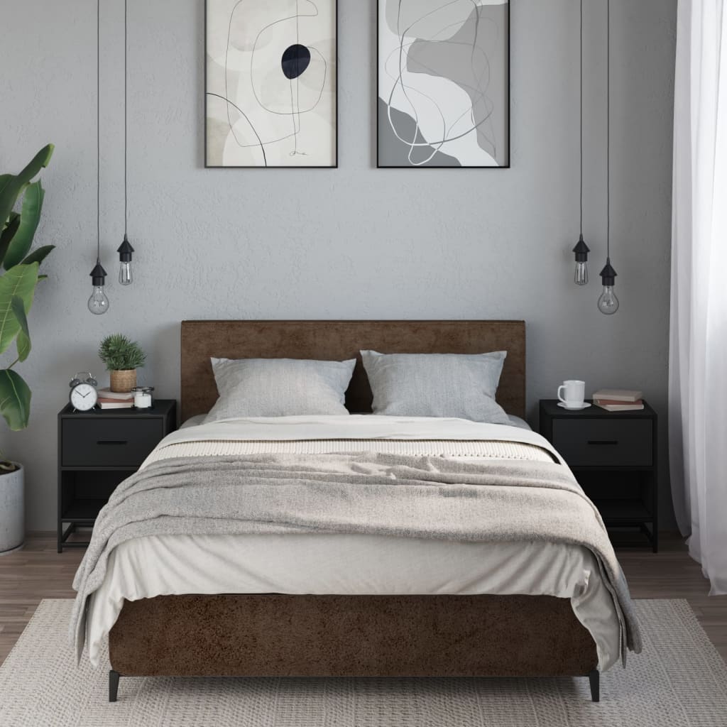 Mesas de cabeceira 2 pcs derivados de madeira cinzento sonoma