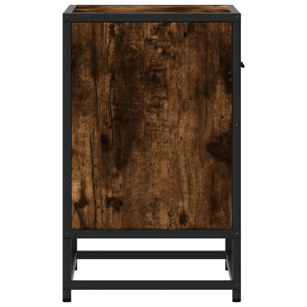 Mesa de cabeceira 40x31x50 cm derivados de madeira cinza sonoma