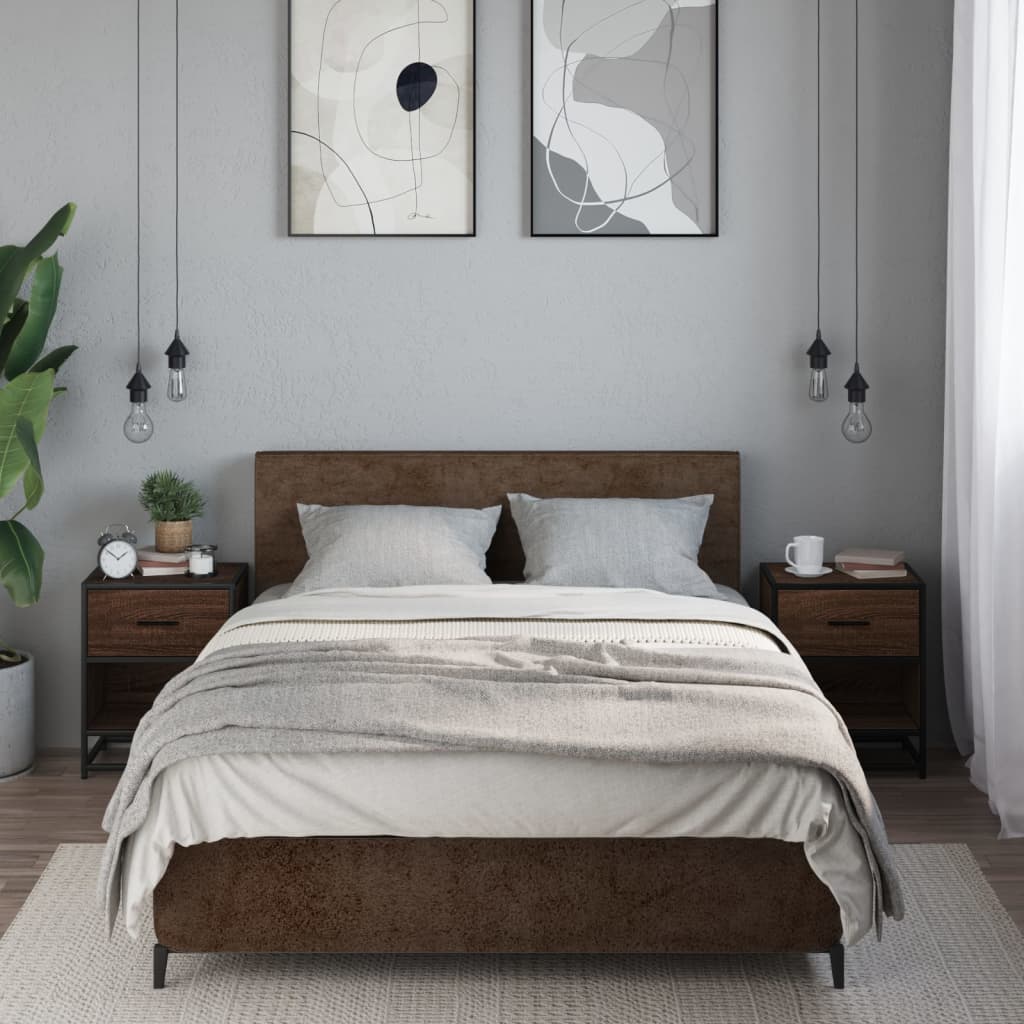 Mesas de cabeceira 2 pcs derivados de madeira cinzento sonoma