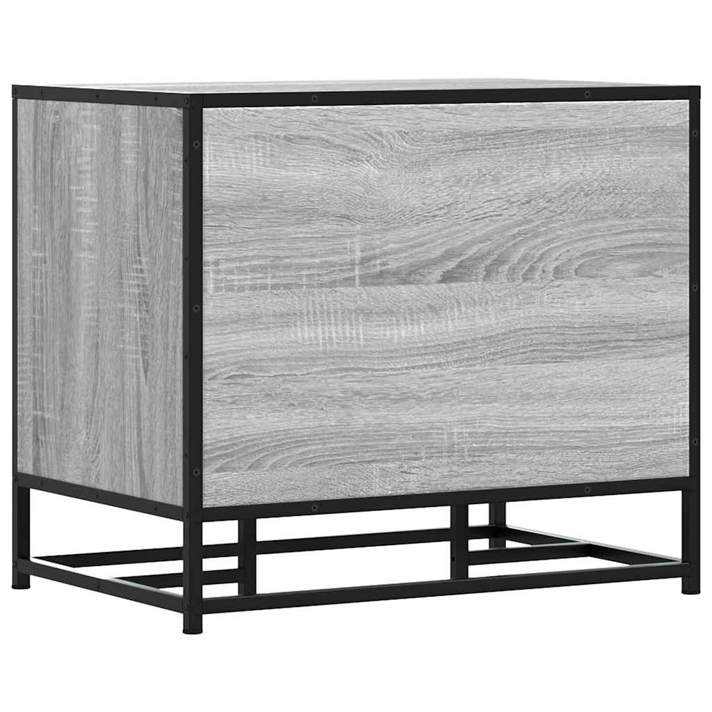 Banco para calçado sonoma 60x40x53,5 cm madeira metal cinzento