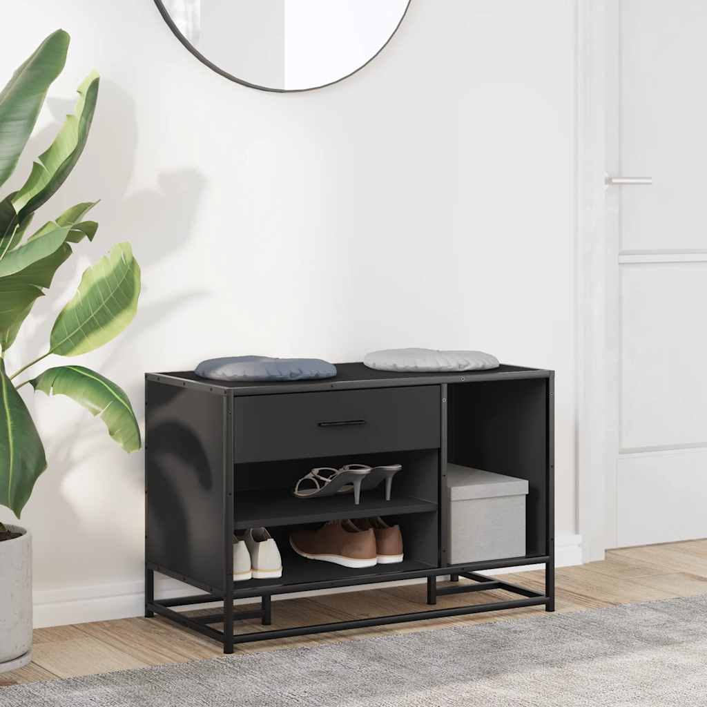 Banco para calçado sonoma 60x40x53,5 cm madeira metal cinzento