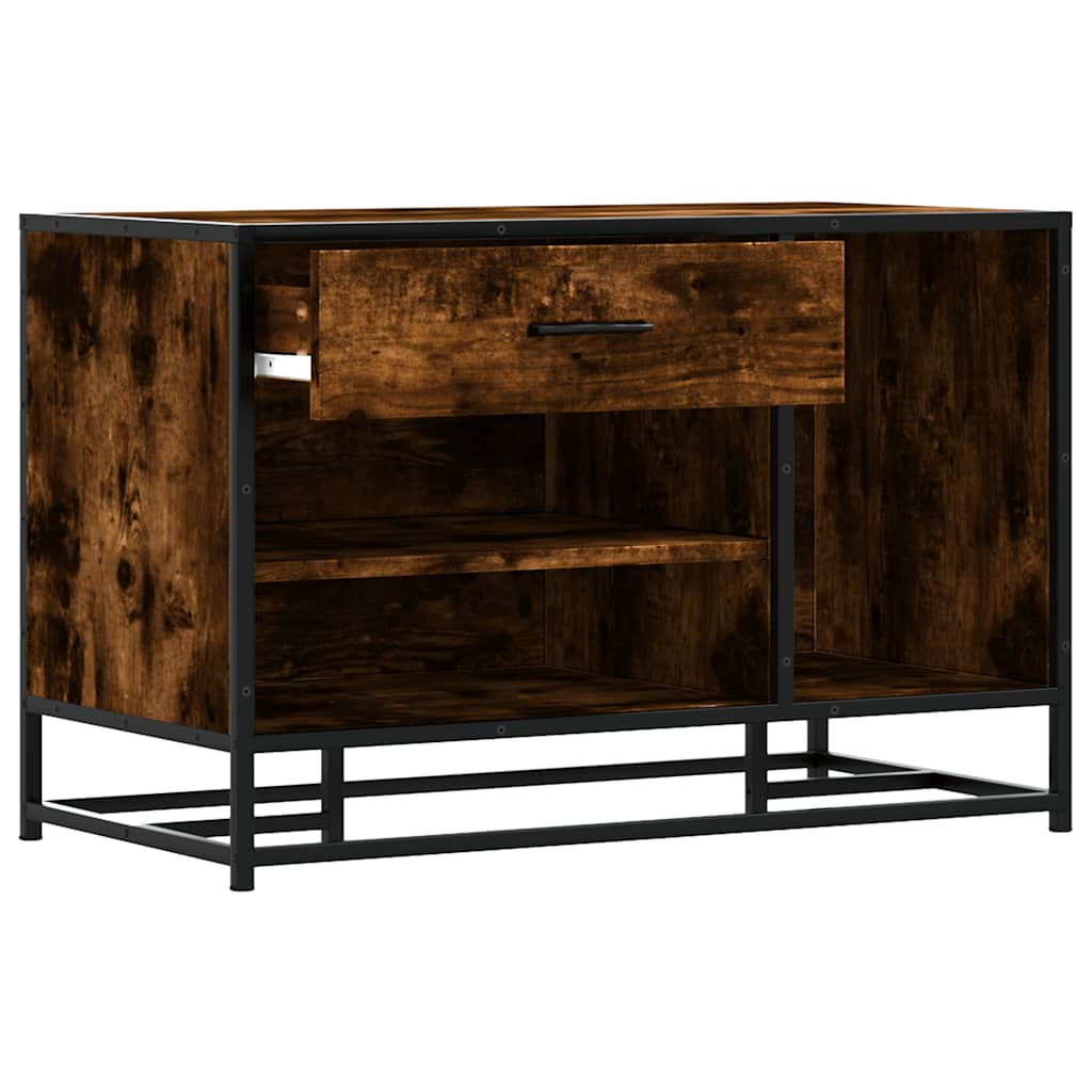 Banco para calçado sonoma 60x40x53,5 cm madeira metal cinzento