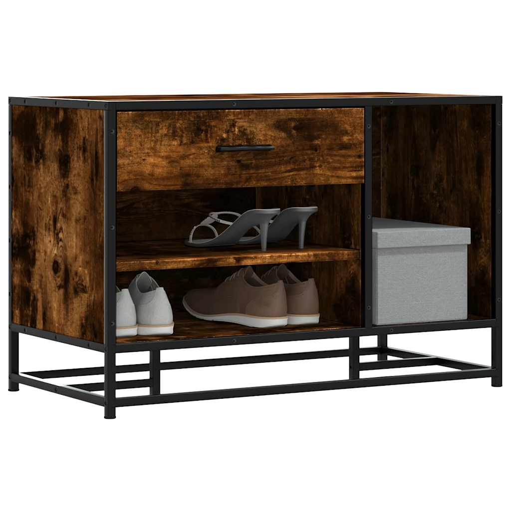 Banco para calçado sonoma 60x40x53,5 cm madeira metal cinzento