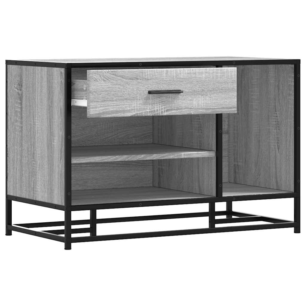 Banco para calçado sonoma 60x40x53,5 cm madeira metal cinzento