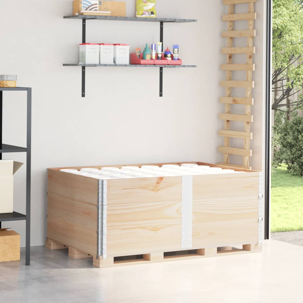 Colares para paletes 3 pcs 150x100 cm madeira de pinho maciça