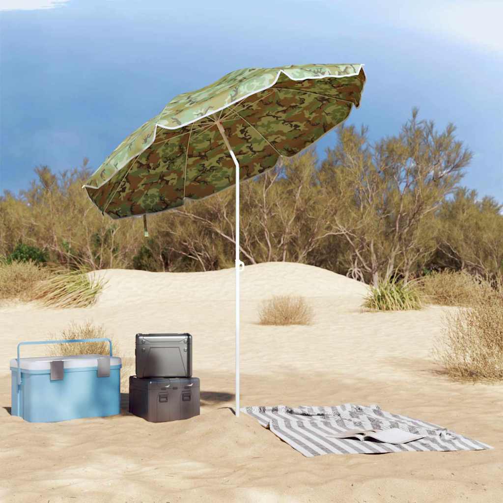 Parasol de Praia Camuflagem 161 x 193 cm Poliéster