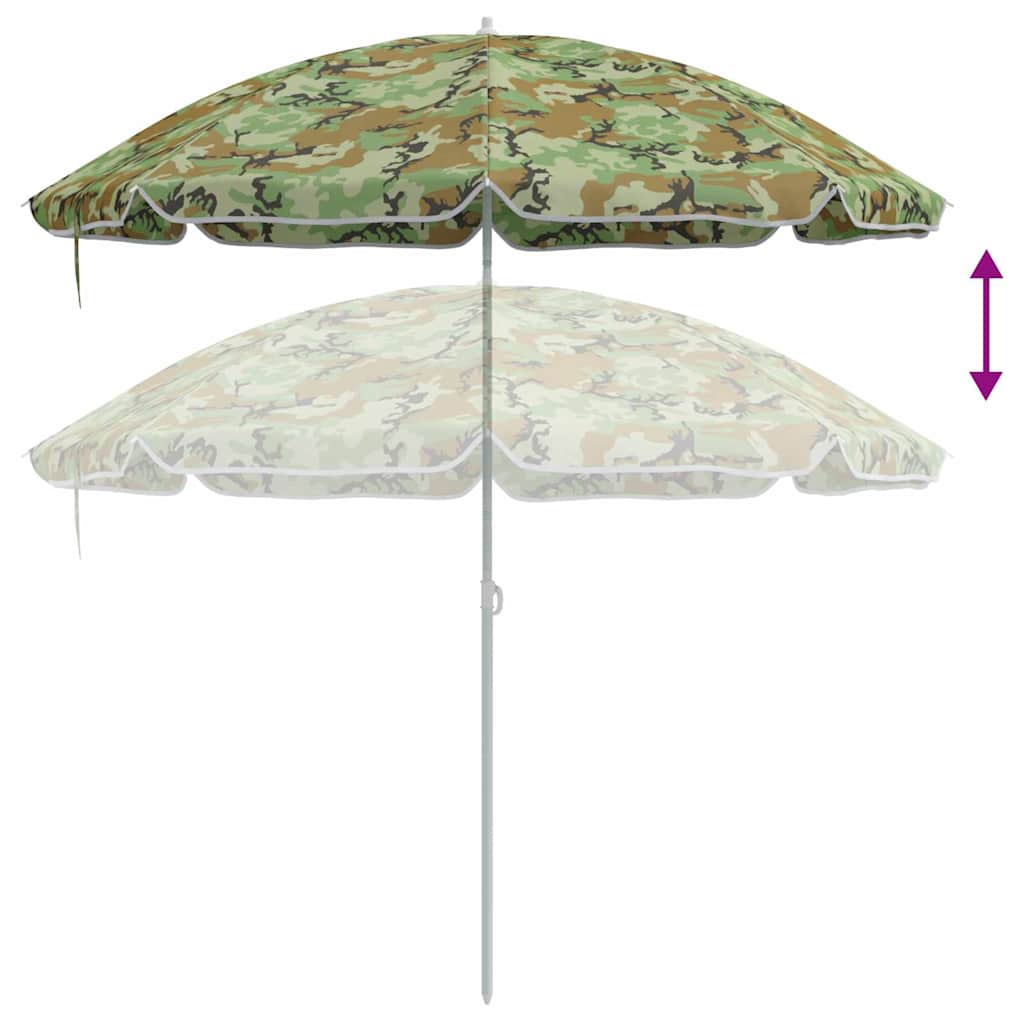 Parasol de Praia Camuflagem 161 x 193 cm Poliéster