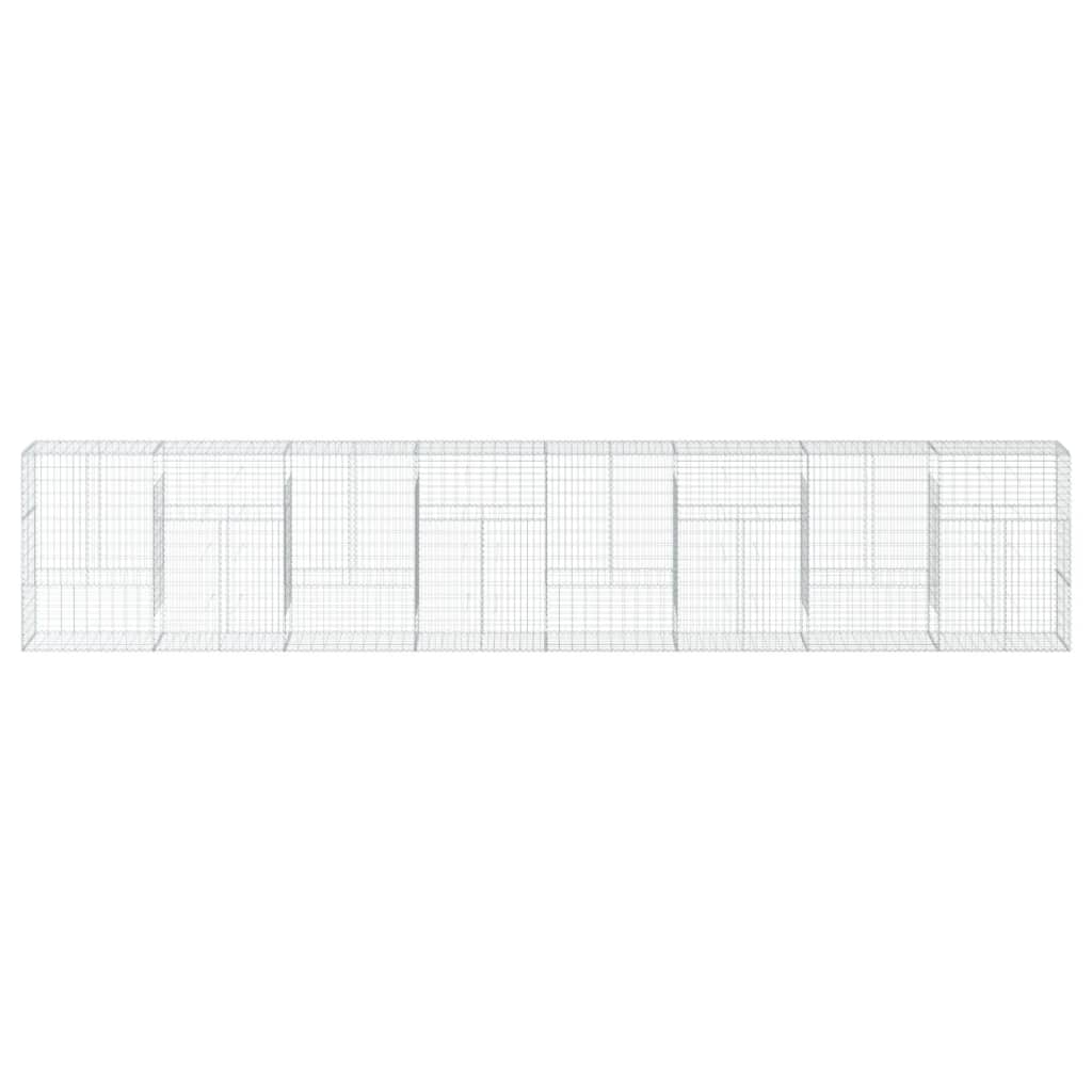 Cesto gabião com cobertura 800x50x150 cm ferro galvanizado