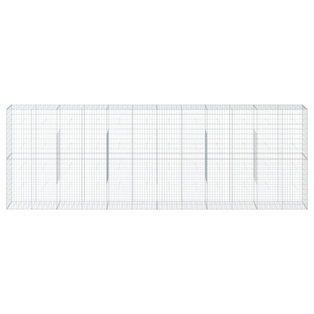 Cesto gabião com cobertura 600x50x200 cm ferro galvanizado