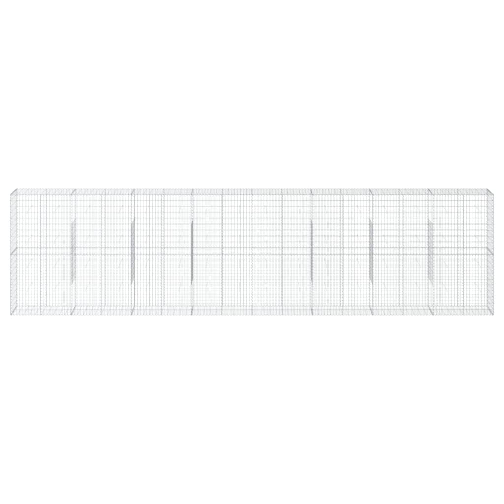 Cesto gabião com cobertura 800x50x200 cm ferro galvanizado