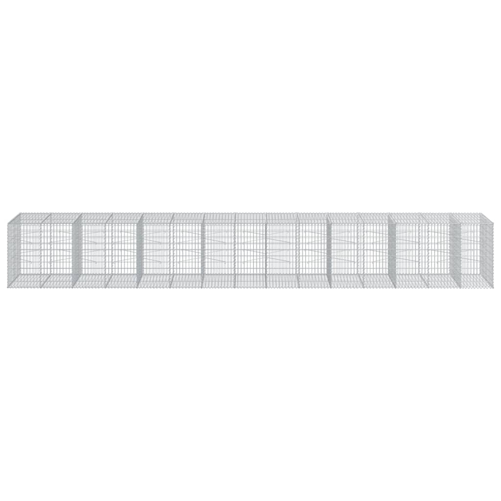 Cesto gabião com cobertura 750x100x100 cm ferro galvanizado