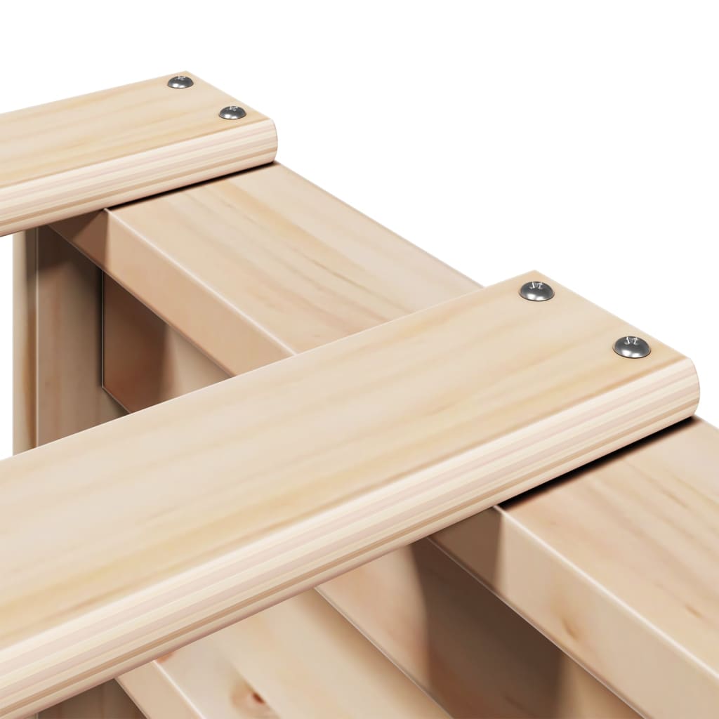 Cama sem colchão 150x200 cm madeira de pinho maciça branco