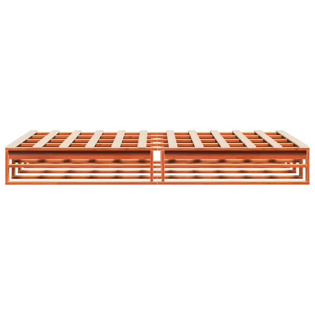 Cama sem colchão 150x200 cm madeira de pinho maciça branco