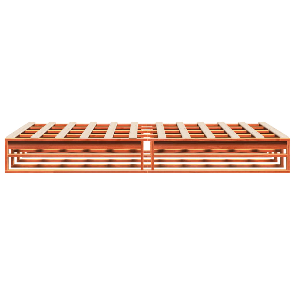 Cama sem colchão 150x200 cm madeira de pinho maciça branco