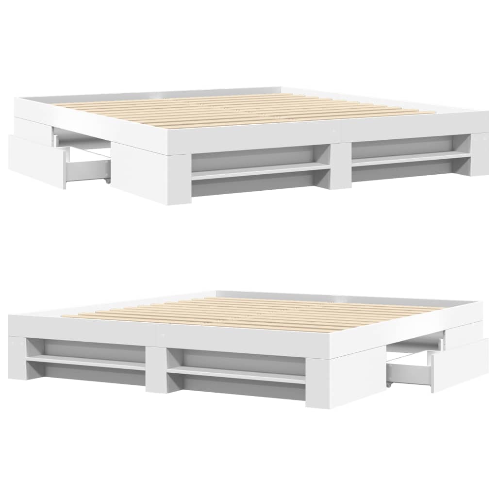 Estrutura de cama sem colchão 180x200 cm branco