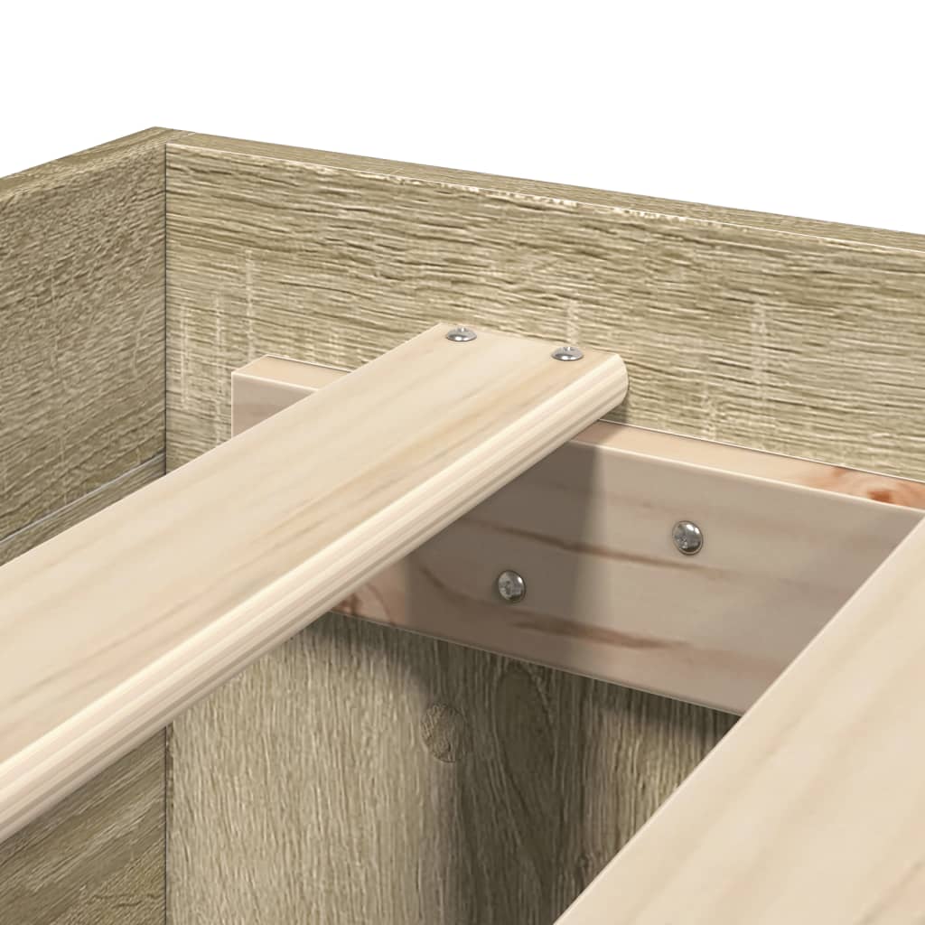 Estrutura cama s/ colchão 180x200cm carvalho sonoma