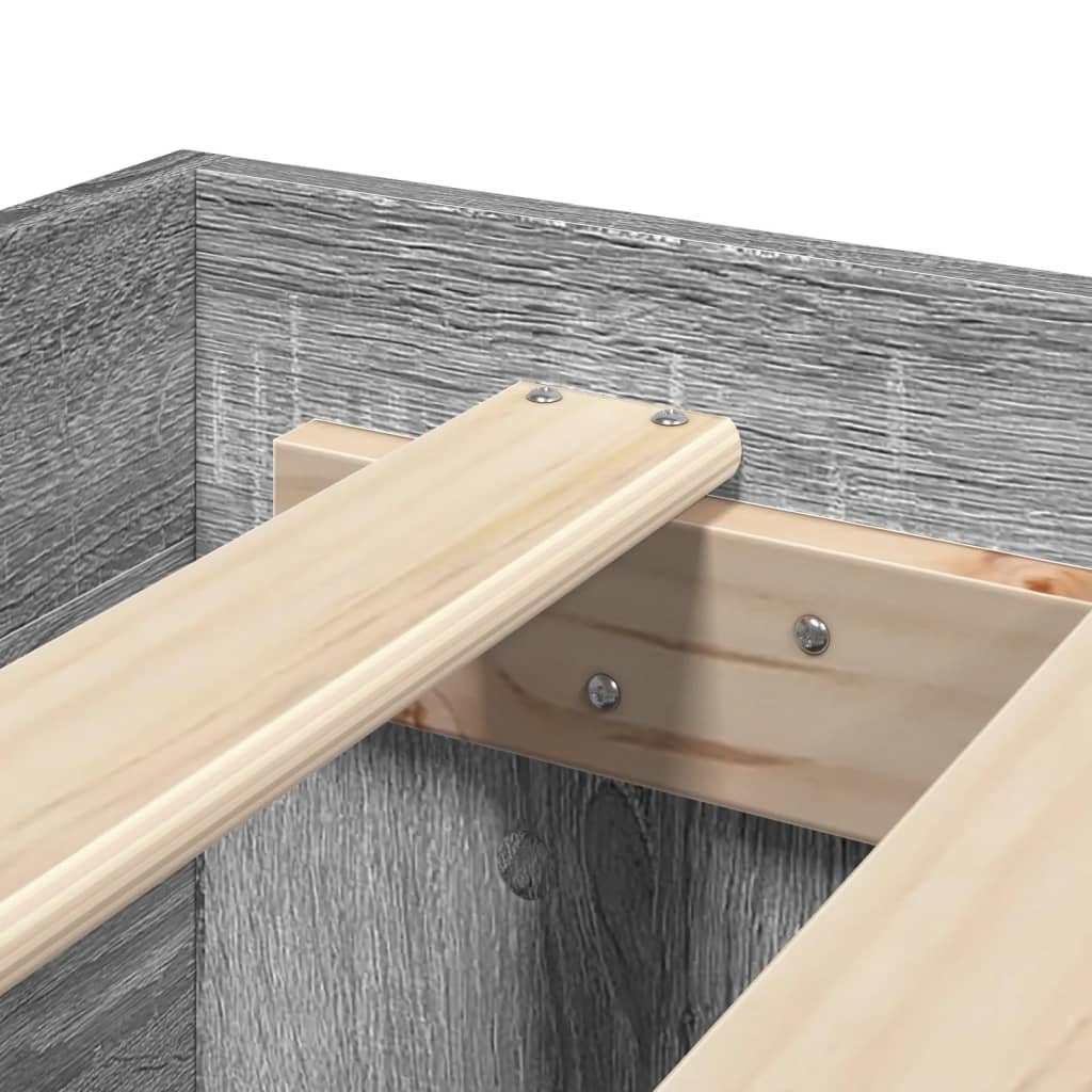 Estrutura de cama sem colchão 180x200 cm sonoma cinzento