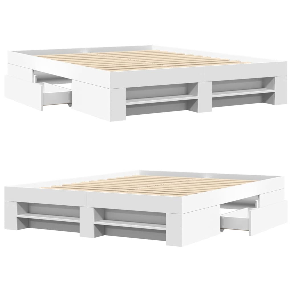 Estrutura de cama sem colchão 160x200 cm branco