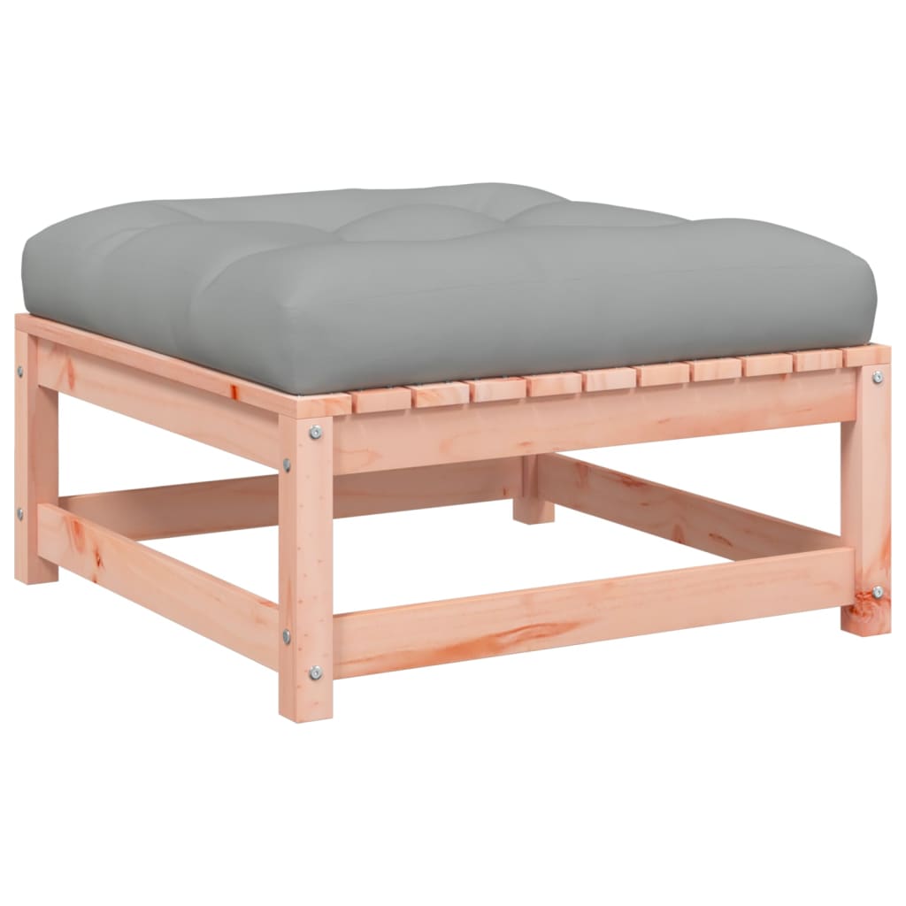 3 pcs conj. sofás jardim c/ almofadões madeira abeto-de-douglas