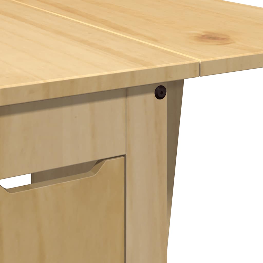 5 pcs conj. jantar dobrável Corona madeira pinho castanho-mel