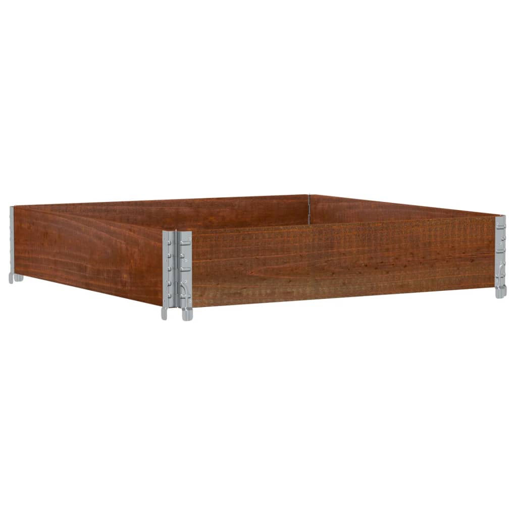 Colar para paletes 100x100 cm madeira de pinho maciça castanho