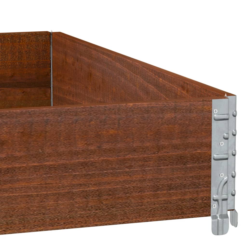 Colar para paletes 100x100 cm madeira de pinho maciça castanho