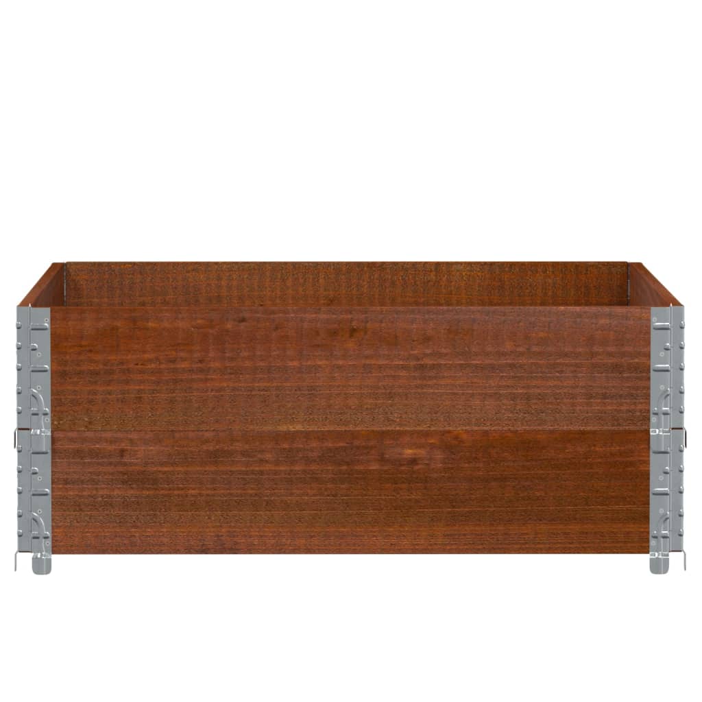 Colares para paletes 2 pcs 100x100 cm pinho maciço castanho