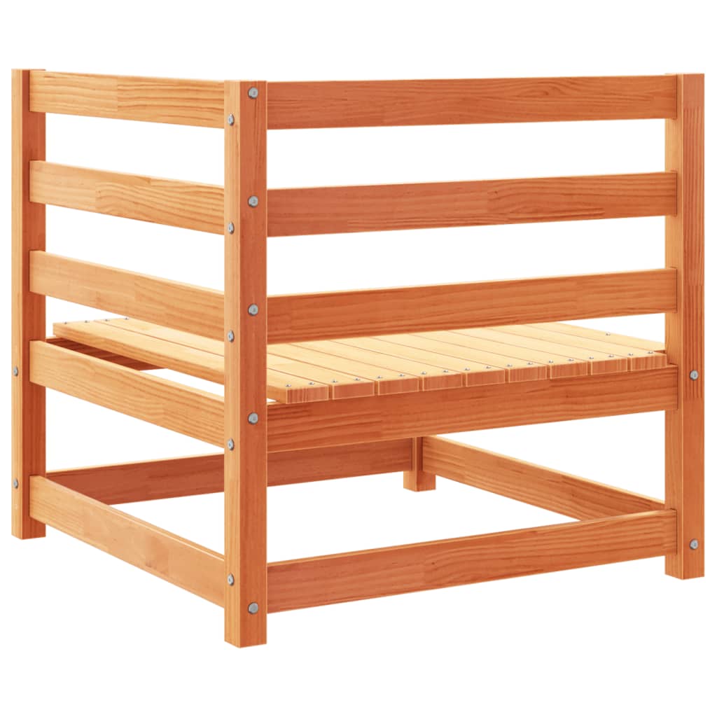 10 pcs conjunto sofás de jardim madeira de pinho castanho mel