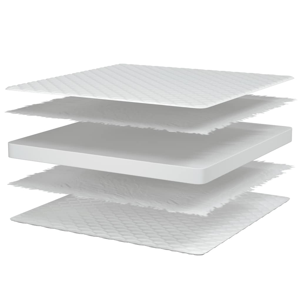 Colchão de espuma de memória 100x200x17 cm macio branco
