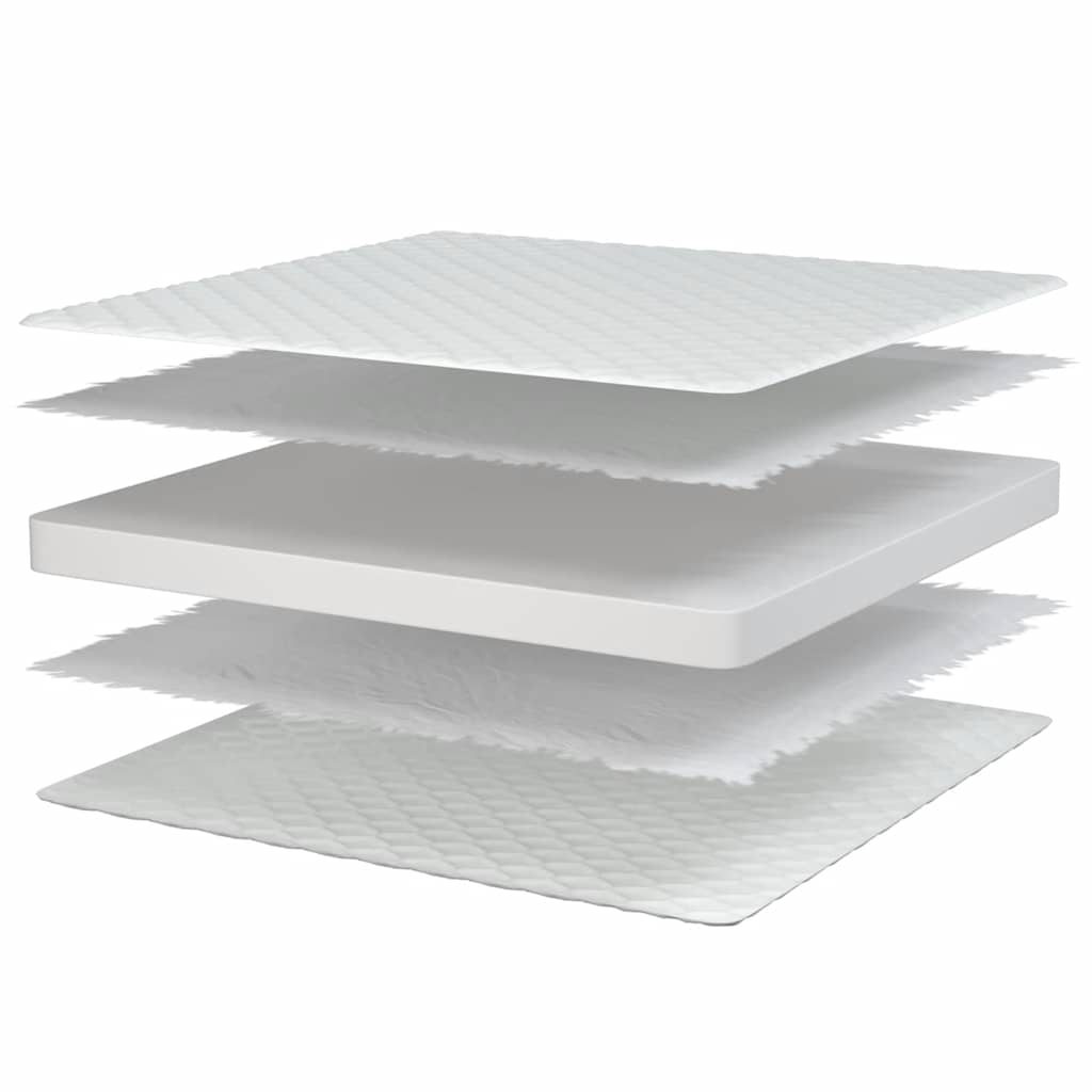Colchão de espuma de memória 200x200x17 cm macio branco