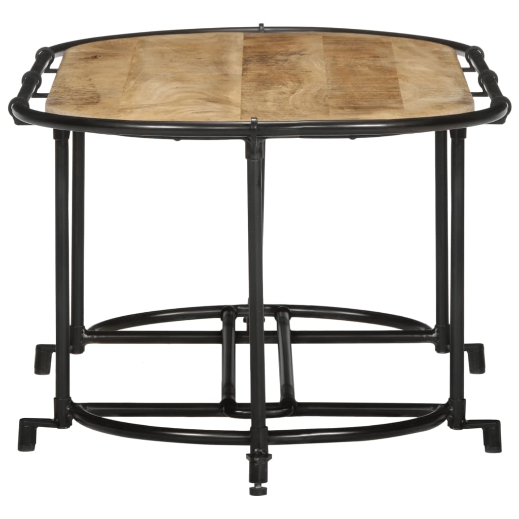 Mesa de centro 110x55x40 cm madeira de mangueira áspera maciça
