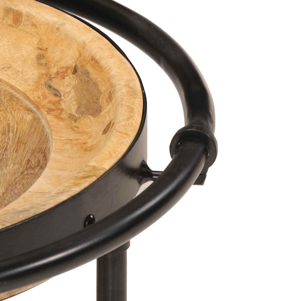 2 pcs Conjunto de mesa de apoio madeira de mangueira maciça