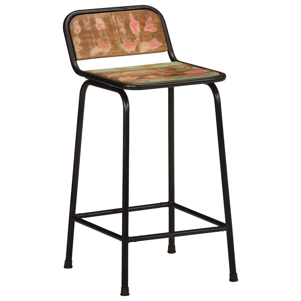 Bancos de bar 4 pcs 46x35,5x80 cm Madeira Maciça Recuperada