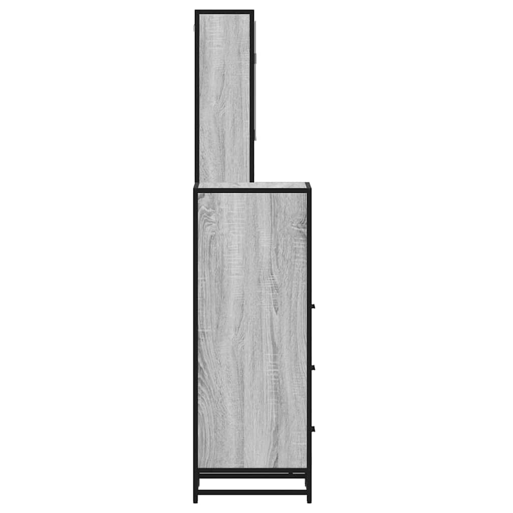 3 pcs Conjunto móveis casa de banho madeira proc. cinza sonoma