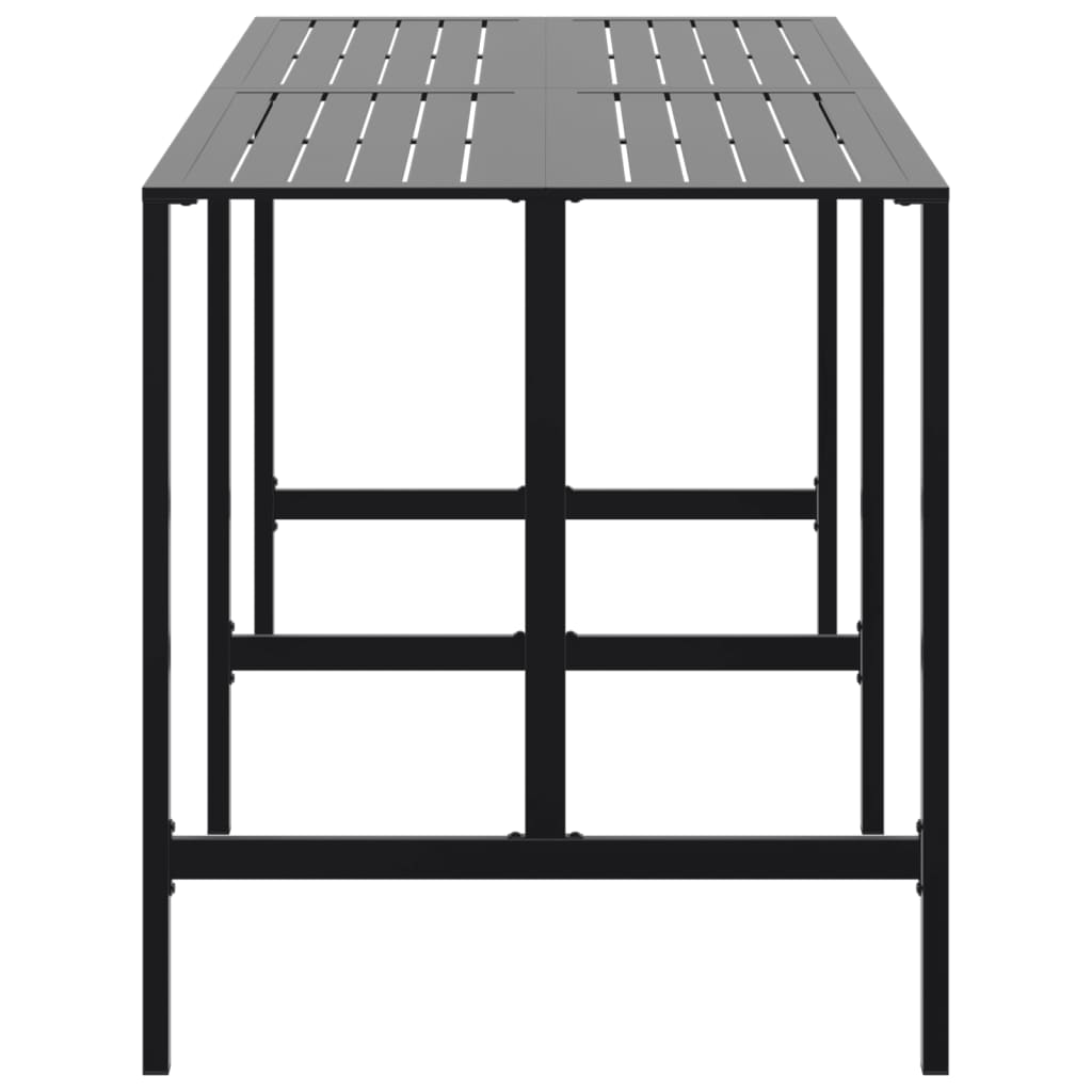 Mesa de bar 200x100x110 cm aço revestido a pó preto