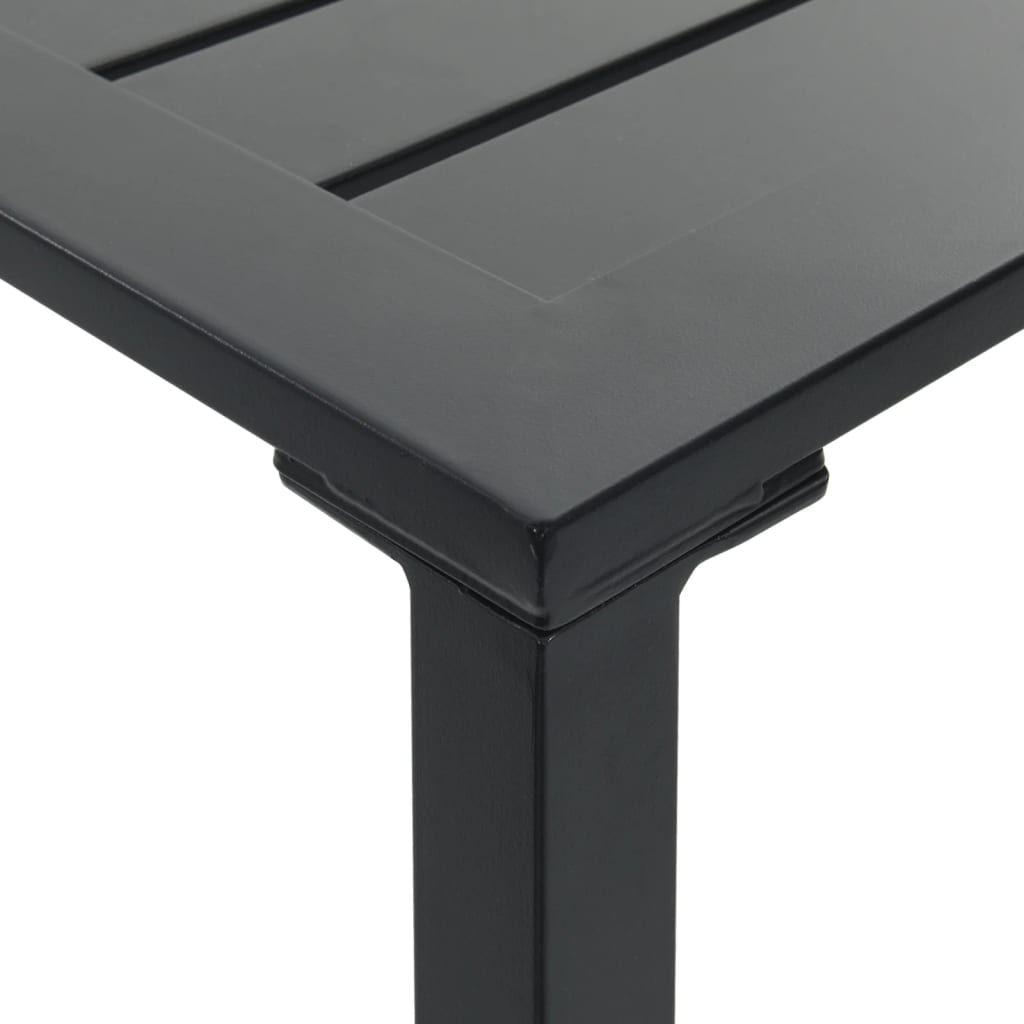 Mesa de bar 200x100x110 cm aço revestido a pó preto