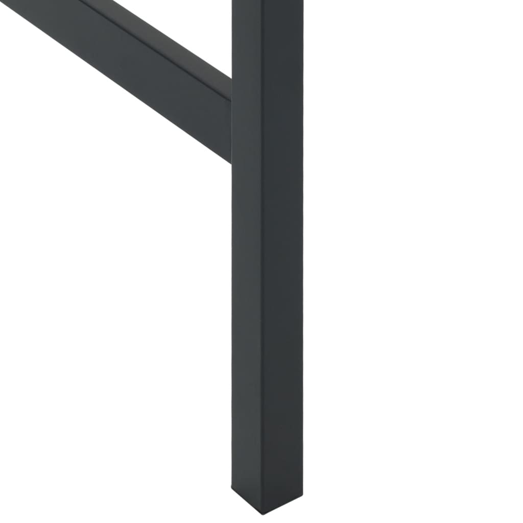 Mesa de bar 200x100x110 cm aço revestido a pó preto
