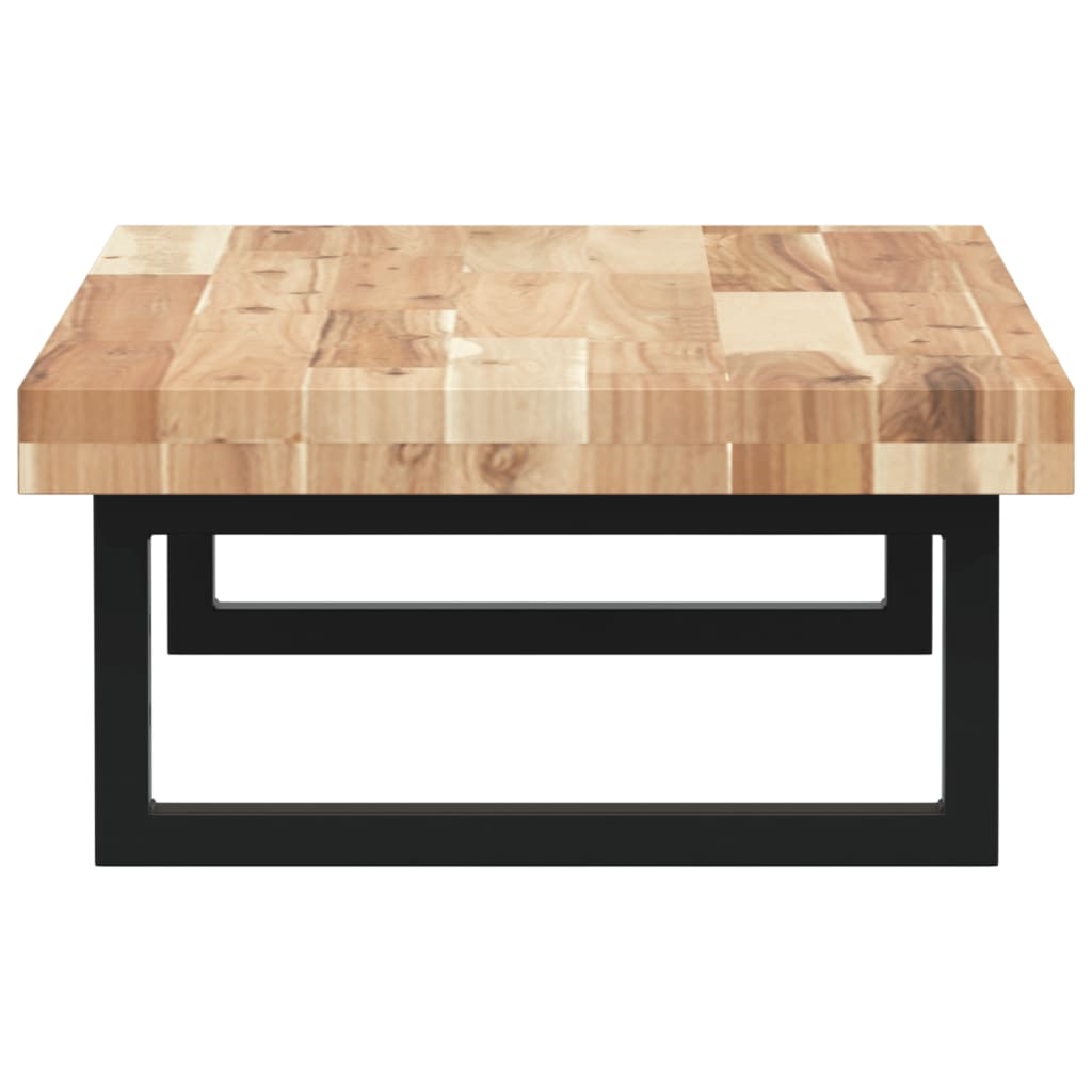 Prateleira de parede p/ lavatório aço/madeira de acácia maciça