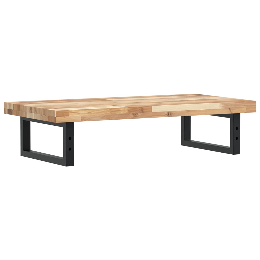 Prateleira de parede p/ lavatório aço/madeira de acácia maciça