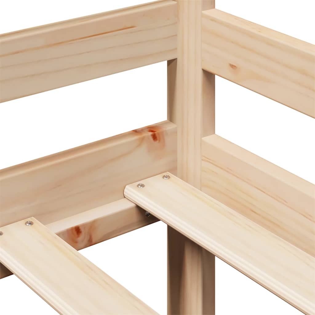 Sofá-cama com gavetas 80x200 cm madeira de pinho maciça