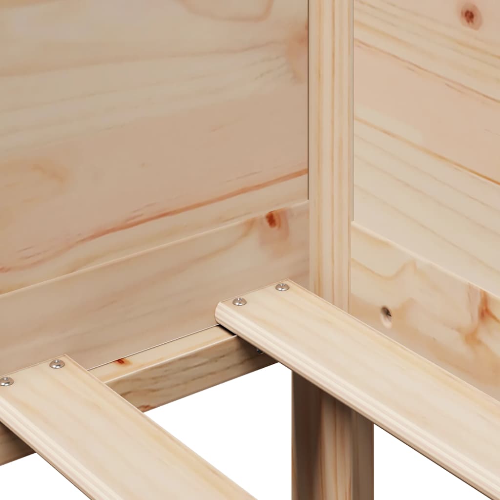 Sofá-cama com gavetas 80x200 cm madeira de pinho maciça