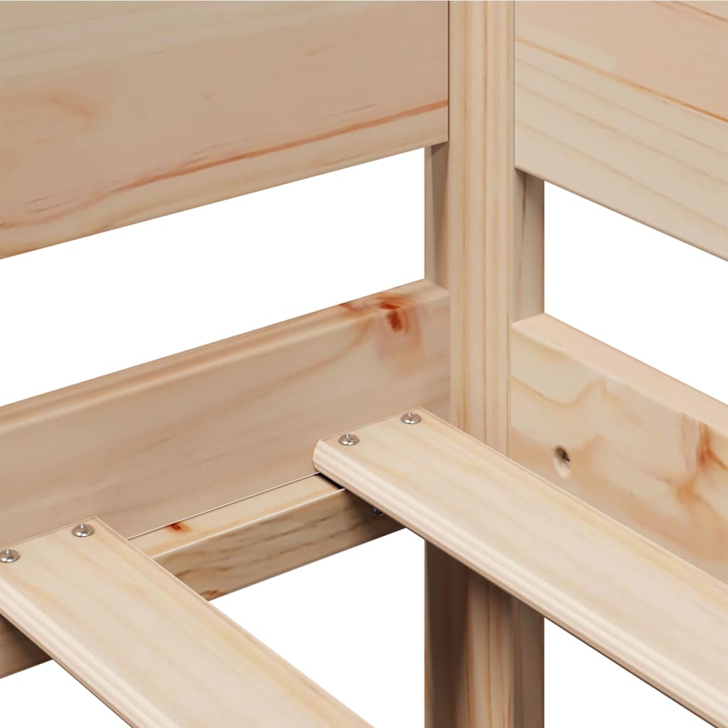 Sofá-cama com gavetas 80x200 cm madeira de pinho maciça