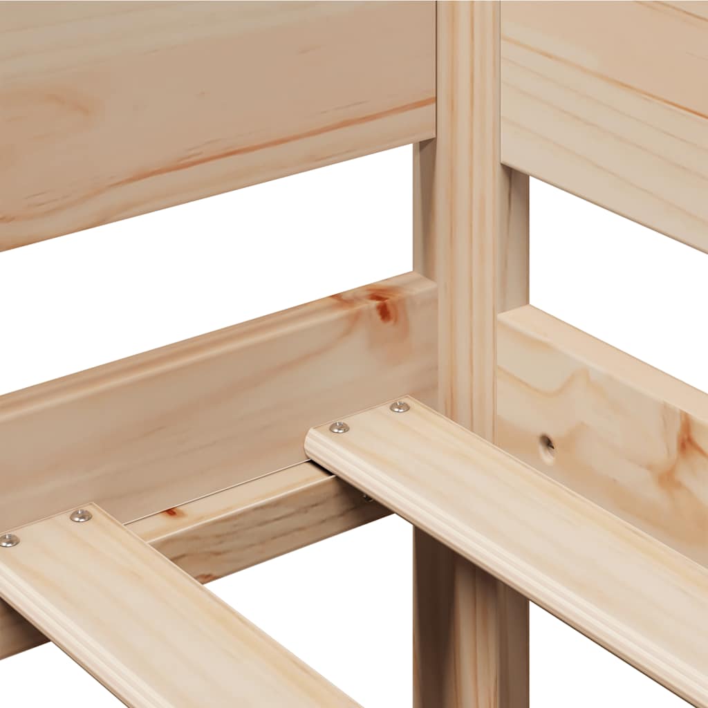 Sofá-cama com gavetas 90x190 cm madeira de pinho maciça