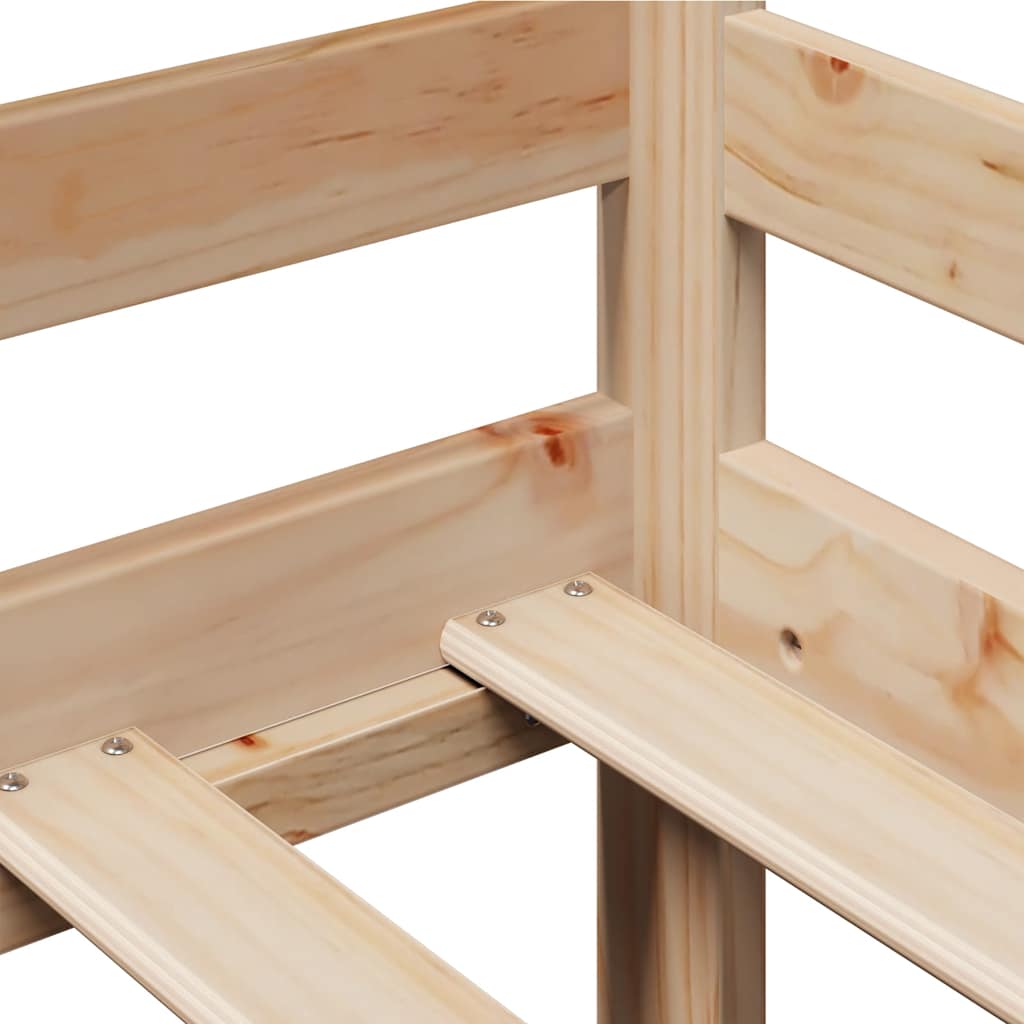 Sofá-cama com gavetas 90x200 cm madeira de pinho maciça