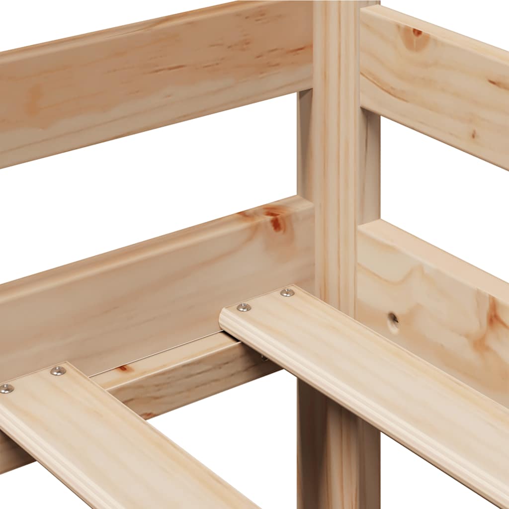 Sofá-cama com gavetas 80x200 cm madeira de pinho maciça