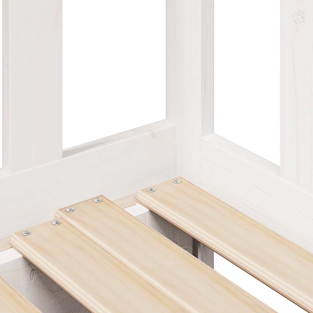 Sofá-cama com gavetão e gavetas sem colchão 80x200 cm branco