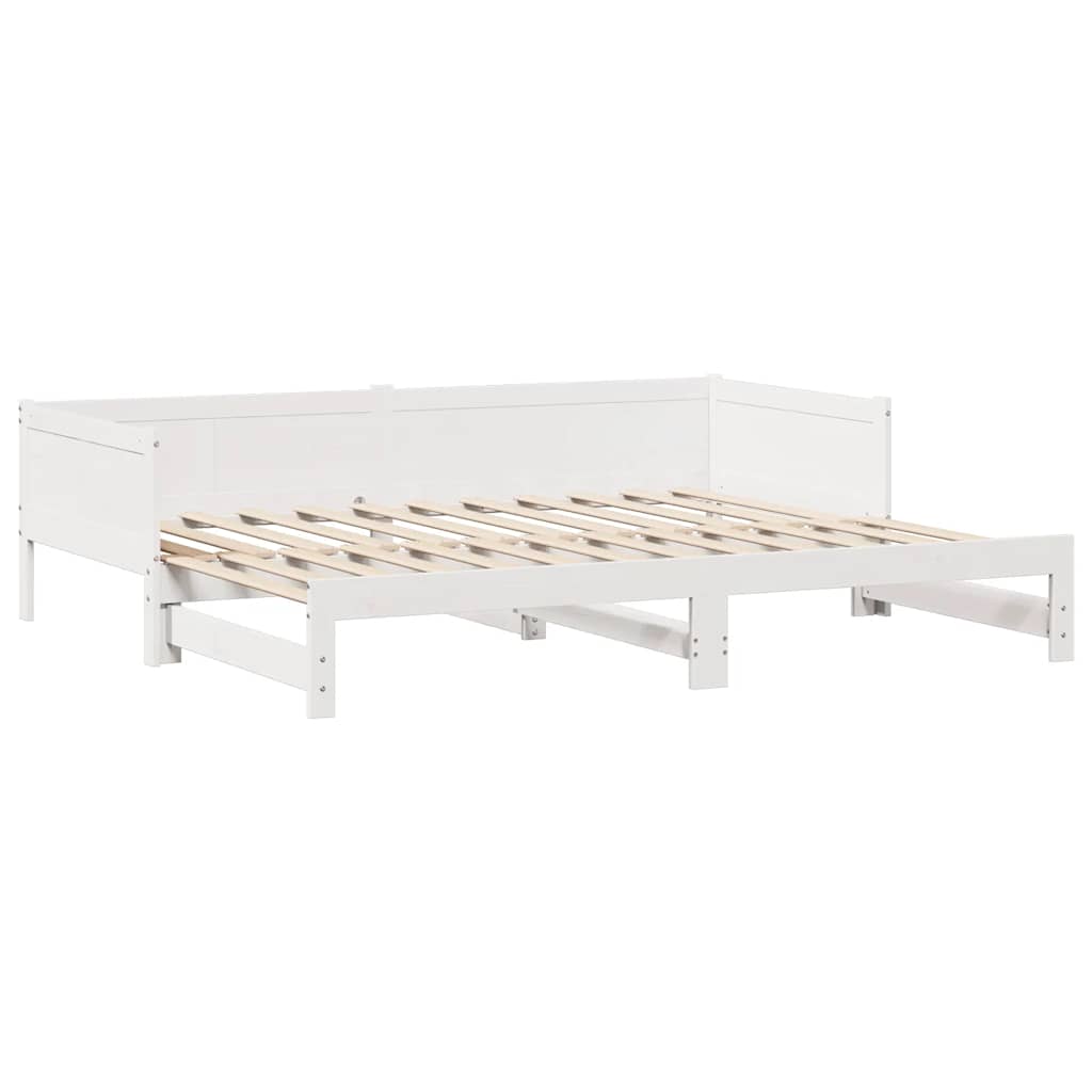 Sofá-cama com gavetão e gavetas sem colchão 80x200 cm branco