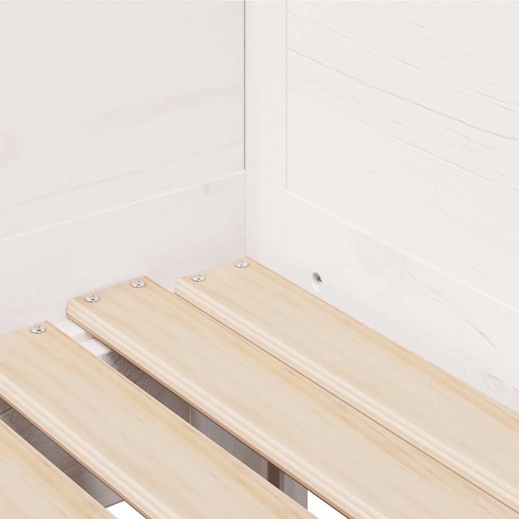 Sofá-cama com gavetão e gavetas sem colchão 80x200 cm branco