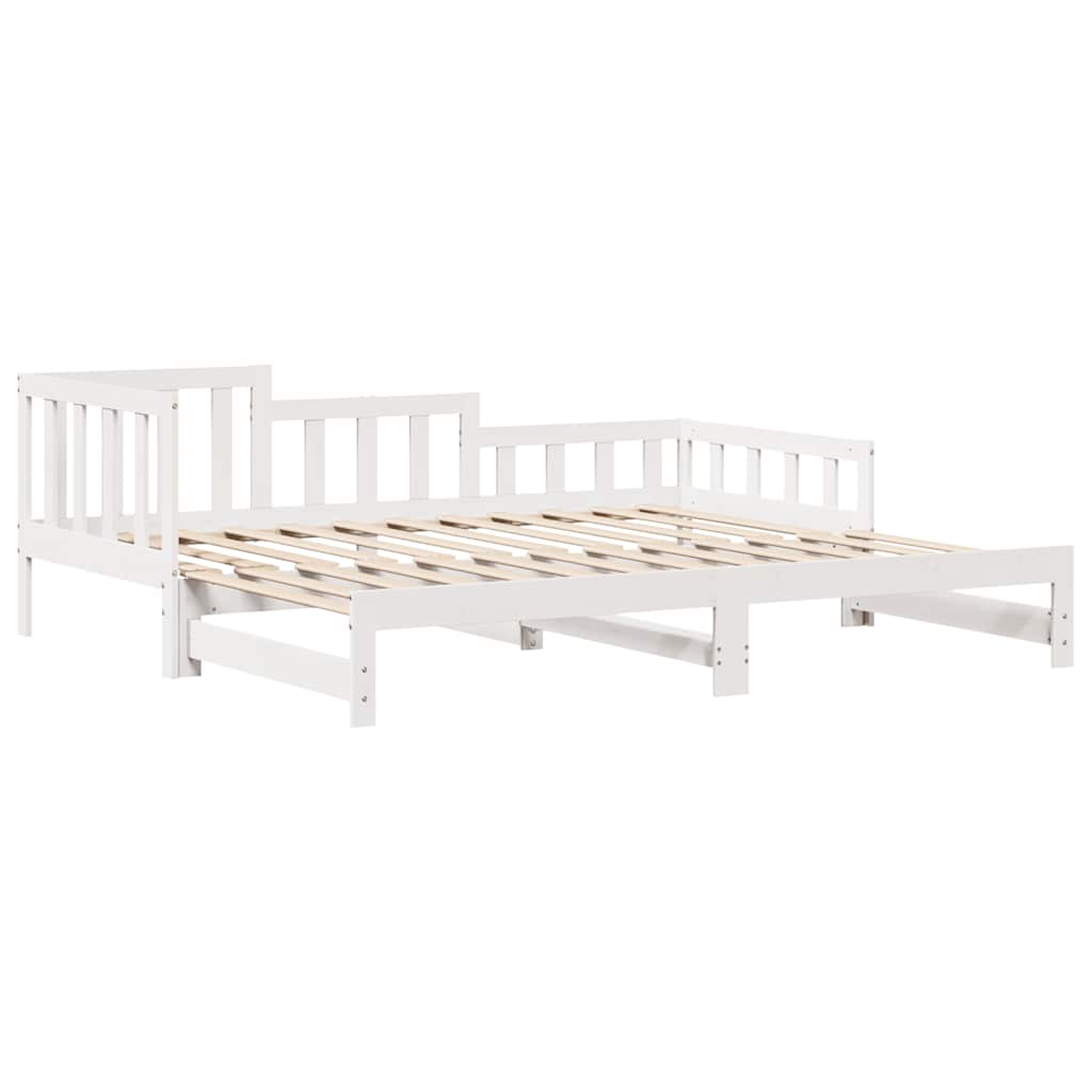 Sofá-cama com gavetão e gavetas sem colchão 80x200 cm branco